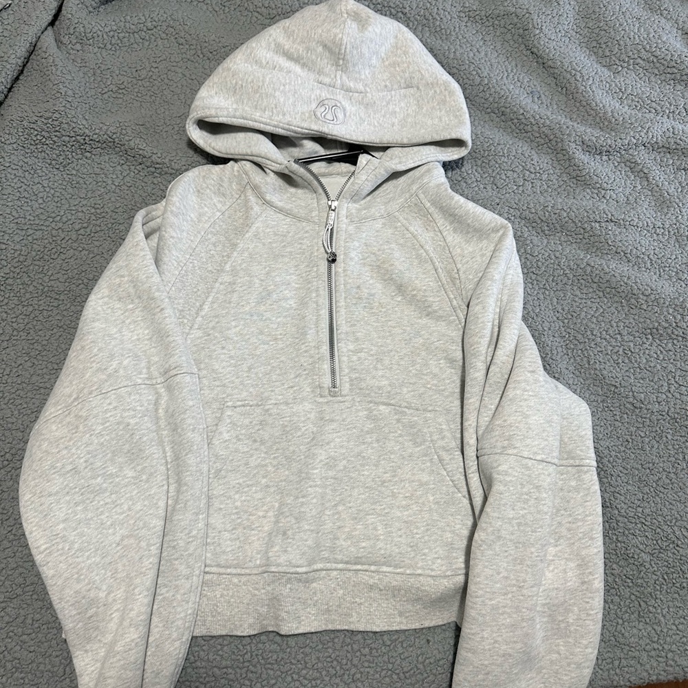 Lululemon Scuba Oversized Half-Zip Hoodie- grey